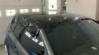 How to vinyl wrap your roof black