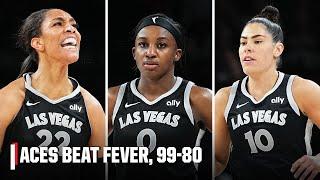 A’ja Wilson, Jackie Young & Kelsey Plum combine to score 71 PTS in Aces win vs. Fever | WNBA on ESPN