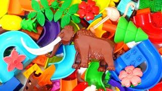 Satisfying Building Blocks Marble Run Very popular! Mammoth?! And animal block coasters!