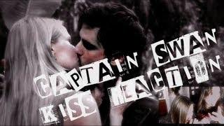 Captain Swan KISSING SCENE REACTION [3X05]