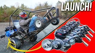 We Built a Custom 848cc Inline 4 Cylinder Go Kart Out of Lawn Mower Engines