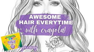 Let's Make Coloring Hair Super Easy with Budget Pencils! | How to Color for Beginners with Crayola