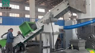 Plastic packaging film t-shirt bag recycling pelletizing machine