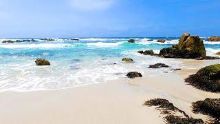 Magical California Beach: 6 Hours of White Sandy Beach & Beautiful Ocean Waves (4K Video)