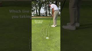 Great Putting Drill to Show Different Lines Based on Speed #shorts #golf