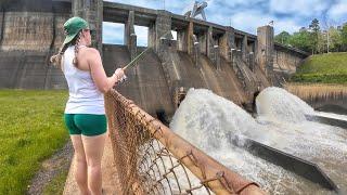 We FOUND Big Slab Panfish STACKED UP at the GIANT SPILLWAY! Crappie, Bluegill and MORE! Catch & Cook