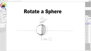 Rotate a sphere in 3D space