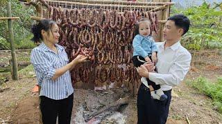 Sausage & Smoked Meat Making Process - Ancient Way Cooking Meat. Preserves For 365 Days | Ly Phuc An