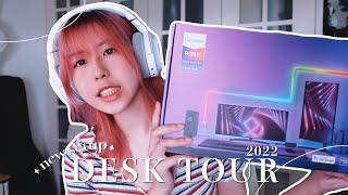 【IMSHERRYIZ】女仔白色電腦房 SETUP Tour! | Govee H6062 Glide RGBIC Wall Light (8+4) | CB砌全白機 // 1080p [廣東話]