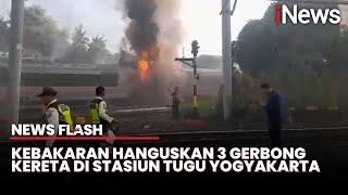 Tiga Gerbong Kereta Terbakar di Stasiun Yogyakarta, Diduga akibat Korsleting | News Flash