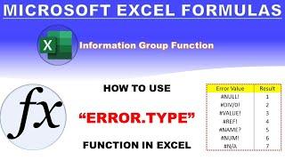 Types of Error in Excel