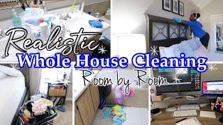 WHOLE HOUSE CLEANING SERIES | REALISTIC CLEAN WITH ME | CLEANING MOTIVATION