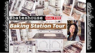 Home Organization 2020 |Vintage home|Thrifted Baking Station Tour | Baking Supplies Vintage diy