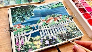 Studio Ghibli Landscape Painting/ Miya Jelly Gouache Unboxing