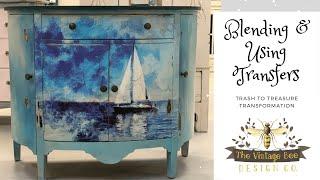 Flipping Furniture for Profit | Blending Paint and Transfers | Clay Based Paint VS Chalk Paint