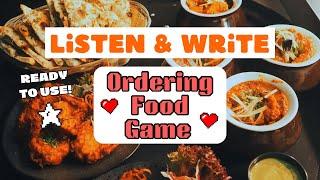 Listen & Write: Ordering at a Restaurant/ Cafe! Food Vocabulary Listening Practice