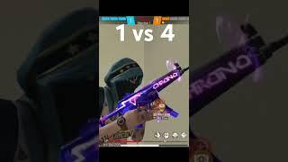 1 vs 4 cs rank game #freefire  1k likes please subscribe channel