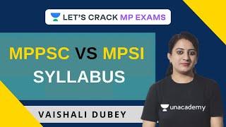 MPPSC vs MPSI Syllabas l MPPSC 2020/2021 l Vaishali Dubey