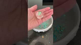 Popping a viral glitter water bubble!  #satisfying #trending #diy #nanotape