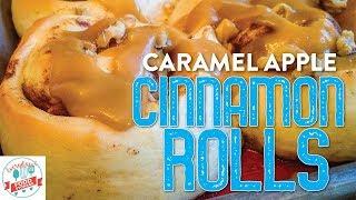 Caramel Apple Cinnamon Rolls in under 45-Minutes--SUPER EASY!