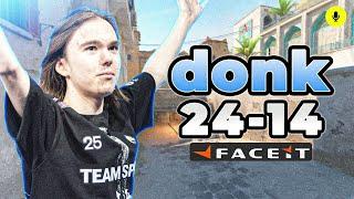 MAJOR MVP DONK (24-14) with kyousuke, Magnojez (Dust2) FACEIT Ranked #CS2 #POV