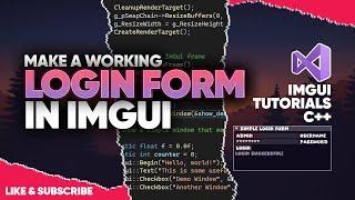 [Dear ImGui C++] Building a Basic Login Form with ImGui