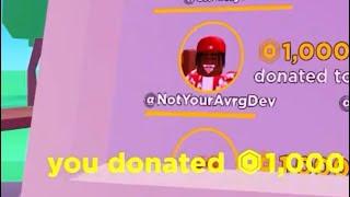 Donating 1k to kind people | Roblox pls donate