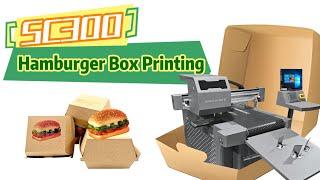 Sunthinks SC300 A3 Single Pass Digital Printer For Hamburger Kraft  Boxes Printing.