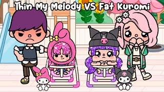 Fat Kuromi VS Thin My Melody  Sad Story | Toca Life World | Toca Boca