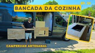 O Balcão de Cozinha mais lindo que você vai ver! | Construção do Motorhome