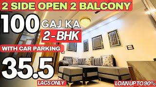 100 GAJ KA | 2 SIDE OPEN | 2 BALCONY | 2 BHK FLAT | 35.5 LACS ONLY | 400 M FROM METRO | LOAN  90%