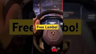 Why is his wife skeptical about the free Lamborghini?