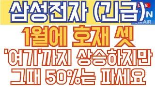 삼성전자 주가전망 - 속보) 1월에 호재 셋! '여기'까지 상승하지만 그때 50%는 파세요!