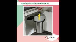 Hailo Cupboard Bin Compact-Box Size M 15 L Stainless Steel 3555-101