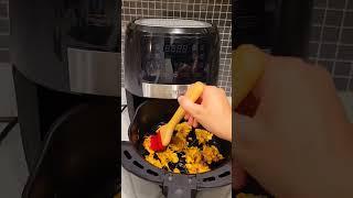 Trying pakora in air fryer  almost no oil pakora #youtubeshorts #shorts #trendingshorts