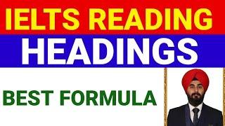 Ielts Reading Headings Best Formula | Ielts Reading Heading Matching Tips & Tricls | #Ramandeep