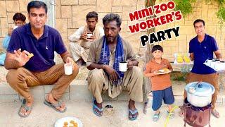 Mini Zoo workers ko aaj tea Party Di