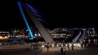 Newcastle Gateshead Millennium Bridge at Night