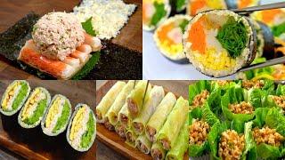 한끼 뚝딱! 9가지 김밥, 쌈밥 레시피!! 간편식사, 점심, 저녁대용, 도시락용 다 좋아요