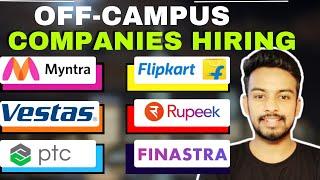 Flipkart, Rupeek, Ptc, Finastra Biggest Hiring Update | OFF Campus Drive For 2024, 2023, 2022 Batch