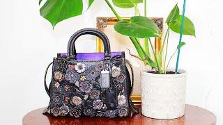Coach Rogue 25 Black Tea Rose | BAG REVIEW | Mod Shots | Up Close | Details