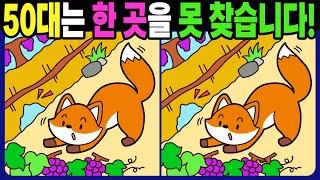 【다른그림찾기/치매예방】 50대는 3개 중 한 곳은 못 찾습니다! 집중력 향상! 치매 예방 퀴즈! 【틀린그림찾기/두뇌운동/Find The Difference】1294