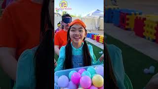 Emma Charlotte & Kaden Blindfolded Ball Toss Challenge!