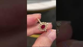  紅寶石鑽石戒指     有片18K金，️鴿血紅寶石約0.30ct@SK Design Jewellery