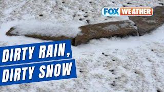 Dirty Rain, Snow Caused By Southern Plains Dust Storm Shower Great Lakes Region