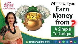 Where will you earn money from | Wealth yoga in the chart | Anuradha Sharda | d1 chart and wealth