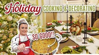 30 MINUTE HOLIDAY DINNER + CHRISTMAS TABLESCAPE | Cook Clean And Repeat