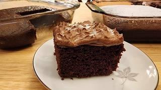 Crazy Whacky WWII Depression Chocolate Cake - No Eggs or Dairy - Mix in Pan - The Hillbilly Kitchen