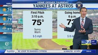 Yankees at Astros Opening Day weather forecast | CW39 HOUSTON