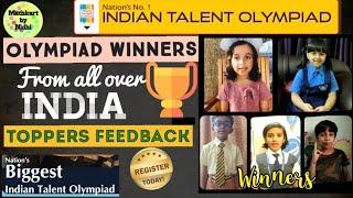 Indian Talent Olympiad || Toppers and Winners Feedback || ITO